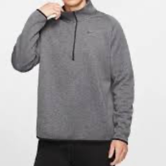 Nike Therma-FIT Training Men's Small 1/4 Zip Charcoal Heather LS Top - Picture 1 of 10